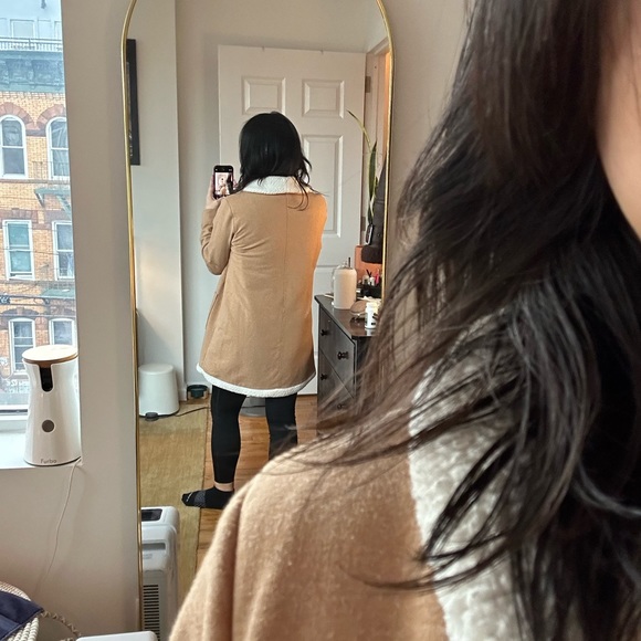 land’s end • sherpa lined open cardigan - Picture 6 of 10